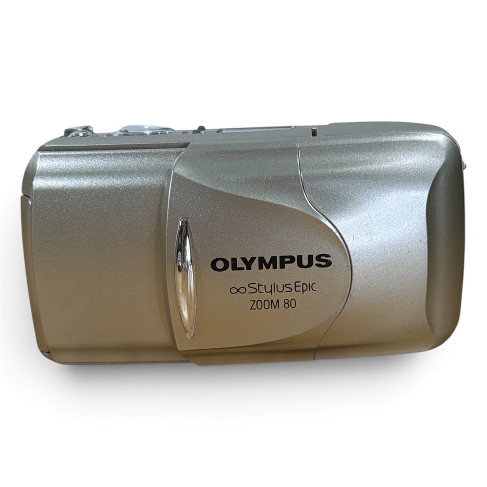 Olympus Stylus Epic Zoom 80 Quartz Date 35mm Film Camera Tested Working